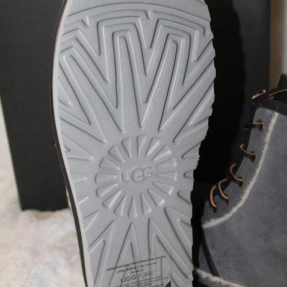 UGG HARKLEY‎ SUEDE SHEARLING STITCH BOOTS NEW - Picture 6 of 8